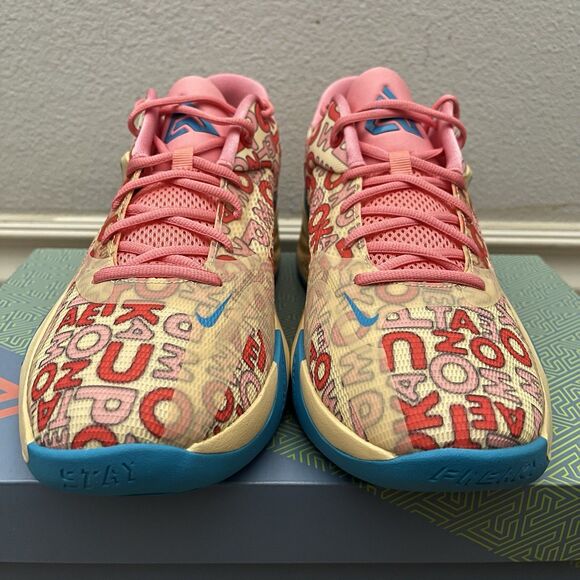 Nike Zoom Freak 4 Letter Bros Vanilla Lightning Coral Size 10